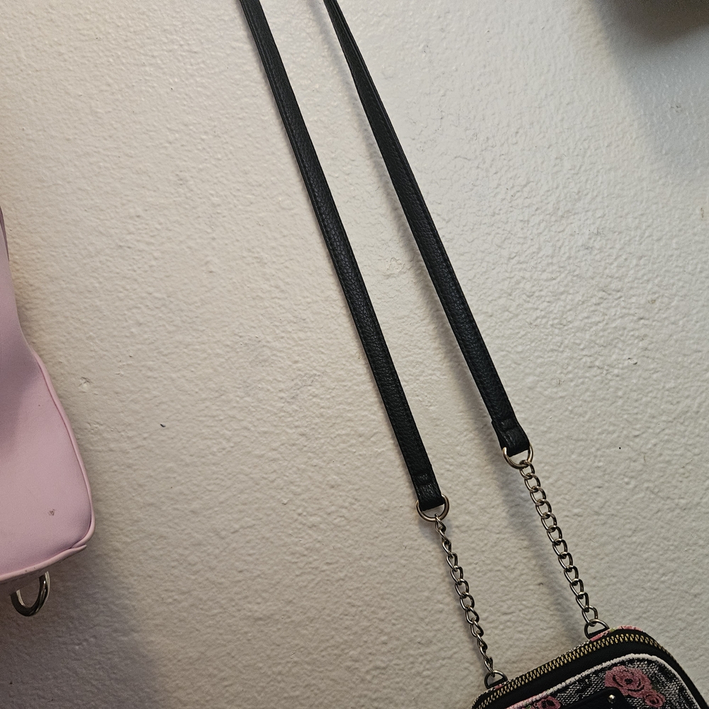 Juicy Couture Black and Pink Crossbody Bag with Floral Design - Picture 5 of 5